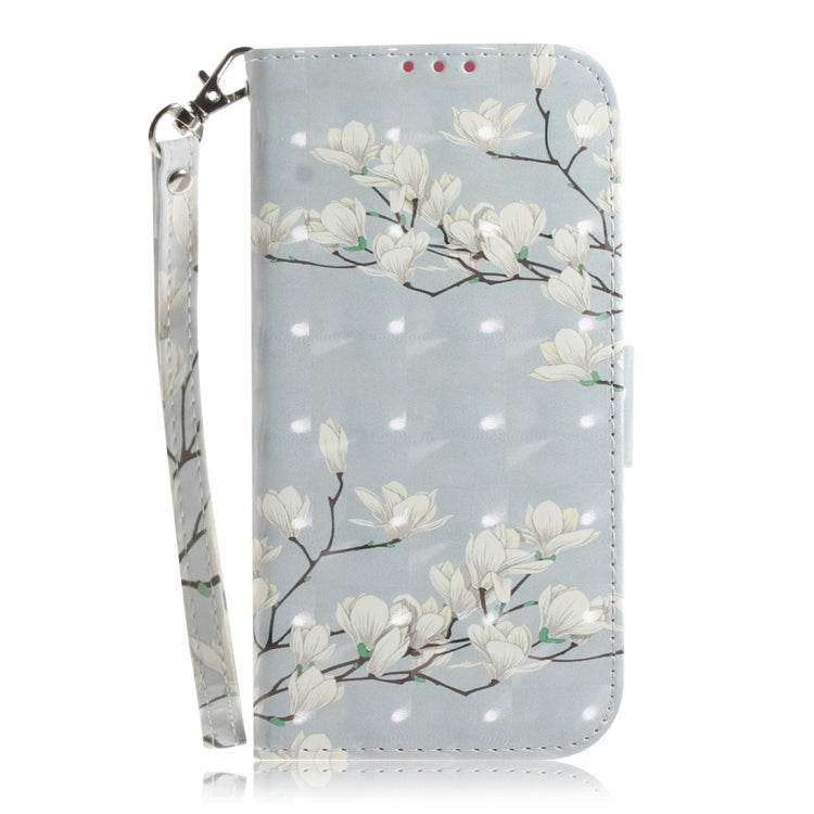 3D Colored Drawing Magnolia Pattern Horizontal Flip Leather Case for Asus Zenfone Max Pro (M2) ZB631KL, with Holder & Card Slots & Wallet, For Asus Zenfone Max Pro (M2) ZB631KL