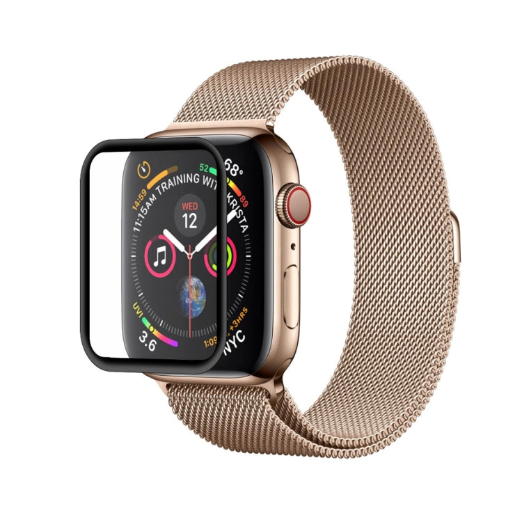 2 PCS ENKAY Hat-Prince 3D Full Screen PET + 3D Full Screen Electroplating  PET Curved Heat Bending HD Screen Protector for Apple Watch Series 4 40mm
