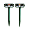 2 PCS Powerful Ultrasonic Solar-powered Animal Repeller With PIR Sensor & Light Sensor, Got the CE / ROHS Certification, 2PCS RC-510