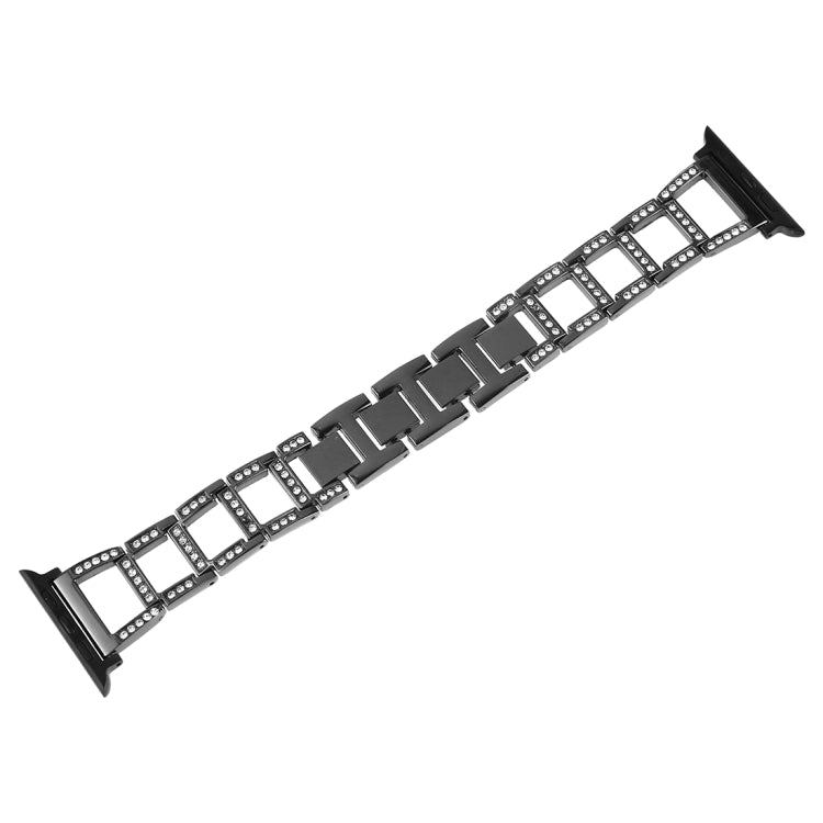 Colorful Diamond Stainless Steel Watch Band for Apple Watch Ultra 49mm&Watch Ultra 2 49mm / Series 10 46mm / 9&8&7 45mm / SE 3&SE 2&6&SE&5&4 44mm / 3&2&1 42mm