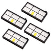 4 PCS Universal Replacement Robotic Vacuum Cleaner HEPA Filter for