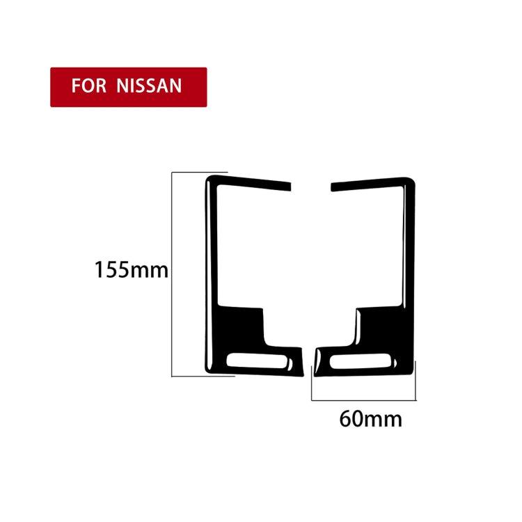 For Nissan 350Z 2003-2009 2pcs Car Center Vent Exhaust Decorative Stickers, Left and Right Drive Universal, Car Center Vent Exhaust