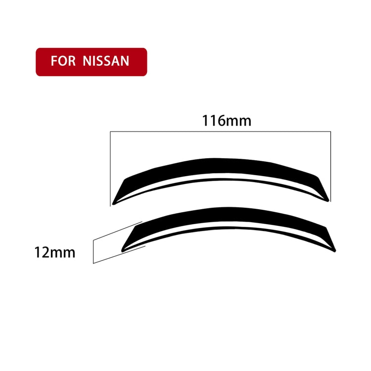 For Nissan 350Z 2003-2009 2pcs Car Air Outlet Decorative Stickers, Left and Right Drive Universal, Car Air Outlet