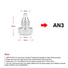 AN3 Car Oil Pipe Joint Breathable Pot Connector, AN3