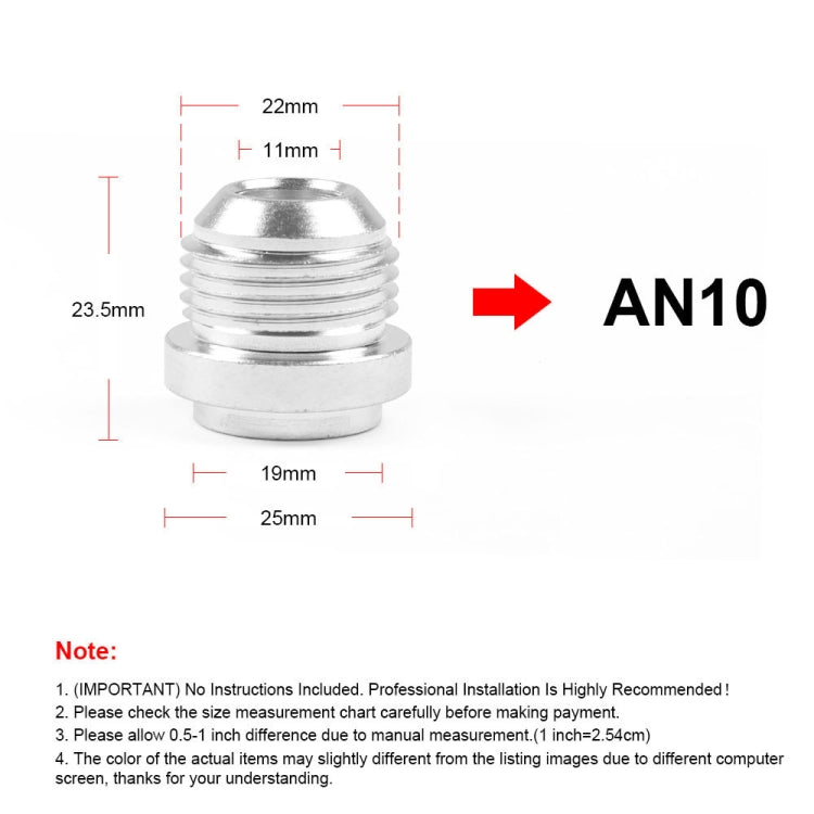 AN10 Car Oil Pipe Joint Breathable Pot Connector, AN10