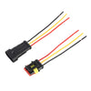 10pcs 2P Car Waterproof Plug Car Connector Plug-In, Length：10cm, 3P