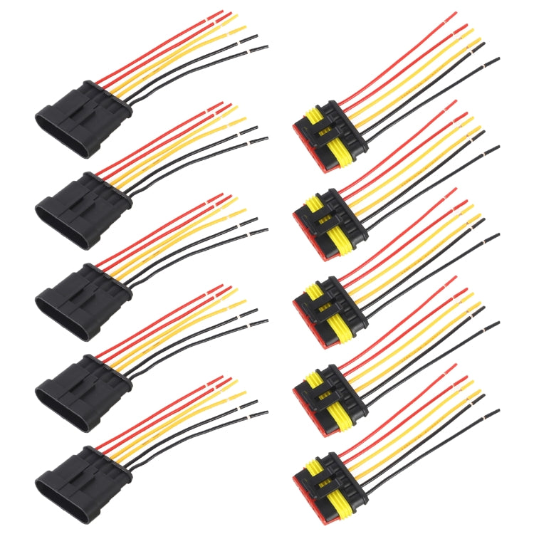 10pcs 5P Car Waterproof Plug Car Connector Plug-In