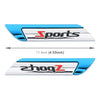 1 Pair Car SPORTS Personalized Aluminum Alloy Decorative Stickers, Size: 11.5 x 2.5 x 0.5cm, SPORTS