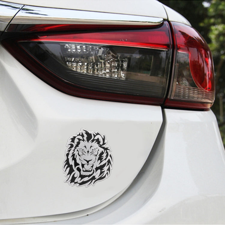 Car Lion Metal Stickers Personalized Aluminum Alloy Decorative