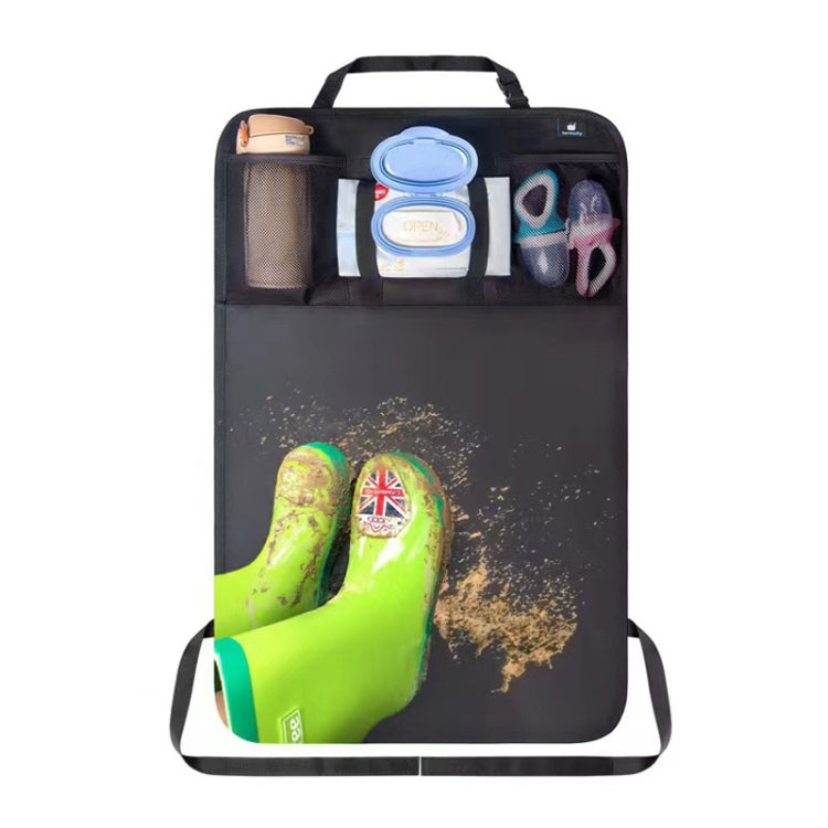 Car Rear Seat Oxford Cloth Storage Bag Car Seat Back Anti-kick Pad