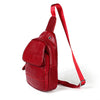 6023 Casual Litchi Texture Soft Face Full-grain Cowhide One Shoulder Crossbody Bag for Men, Red, Brown, Black, Coffee