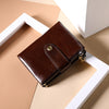 TP-185 Oil Wax Leather Multi-functional RFID Dual Zippers Wallet