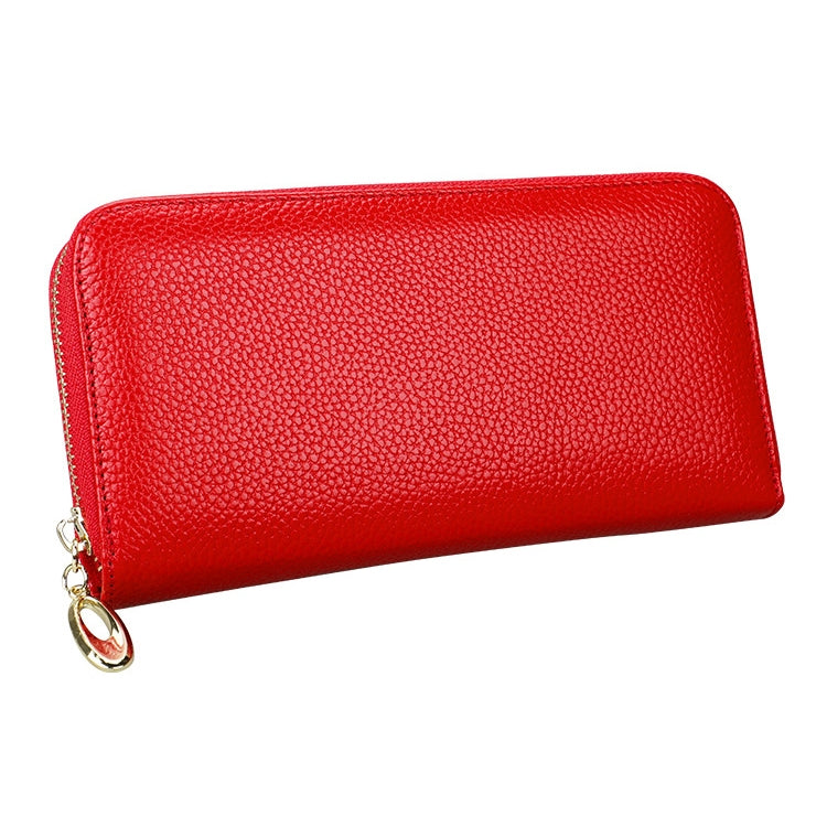906 Antimagnetic RFID Litchi Texture Women Large Capacity Hand Wallet Purse Phone Bag with Card Slots