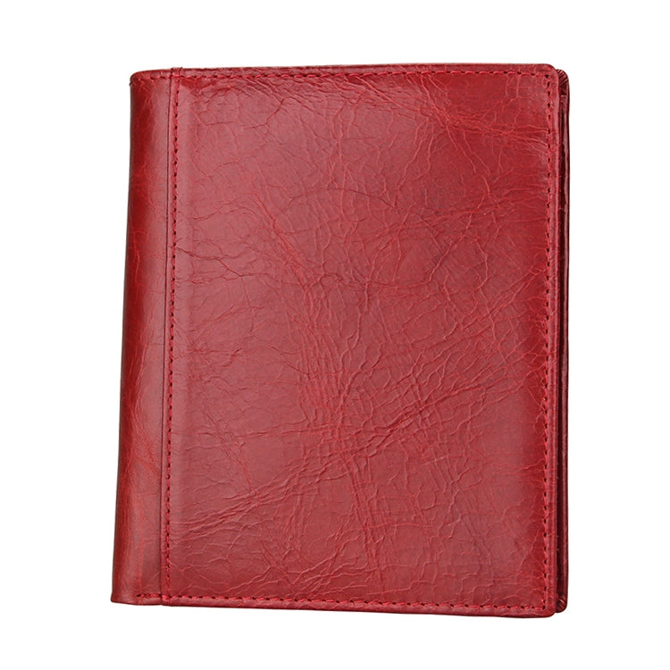 8235 Antimagnetic RFID Multi-function Crazy Horse Texture Leather Wallet Passport Bag