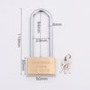 Copper Padlock Small Lock, Style: Long Lock Beam, 50mm Open, Long, 50mm Open