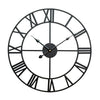 80cm Retro Living Room Iron Round Roman Numeral Mute Decorative Wall Clock, 80cm