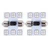 2 PCS Colorful 31MM Bicuspid Remote Control Car Dome Lamp LED Reading Light with 6 LED Lights, 31MM  6 LED Lights