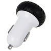 Mini Wheels Design 5V 1.0A+2.1A Double USB Universal Quick Car Charger for Phones / Tablets(White + Black ), Double USB