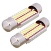 2 PCS Festoon 39mm 2W 200LM White Light 20 LED SMD 4014 Error Free License Plate Lights Car Light Bulb, 39mm