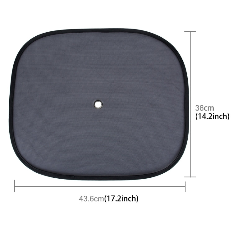 2 PCS Car Window Foldable Shade for Side Blocks UV Rays with Suction Cups, 43.5x36cm