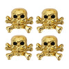4 PCS Universal Skull Shape Gas Cap Mouthpiece Cover Gas Cap Tire Cap Car Motor Bicycle Tire Valve Caps, Skull Shape
