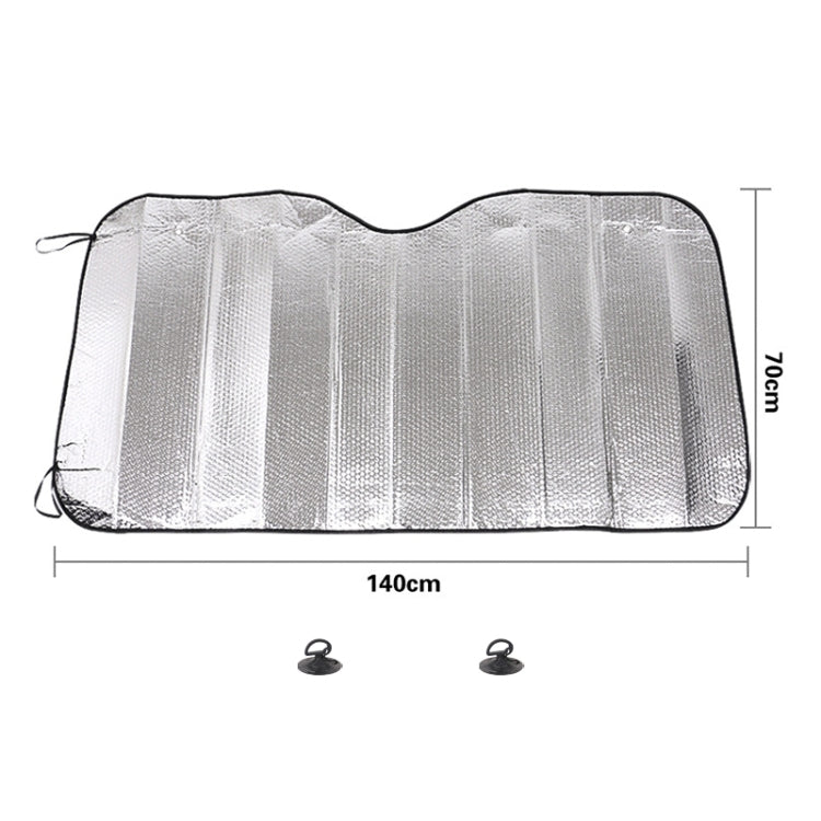 General Purpose Epe Car Sun Visor Before The File, Size: 140cm x 70cm, 140 x 70cm (Silver)