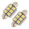 10 PCS 36mm DC12V / 2W / 7000K / 80LM 6LEDs SMD-5050 Car Reading Lamp, 36mm, 6LEDs SMD-5050
