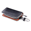Universal Leather Roots Texture Waist Hanging Zipper Wallets Key Holder Bag (No Include Key)