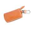 Universal Pure Cow Leather Waist Hanging Zipper Wallets Key Holder Bag (No Include Key), Key Holder Bag Brown