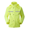 Durable Reflective Motorcycle Split Raincoat Pants Riding Bicycle Electric Bike Windproof Waterproof Rain Wear for Adult, Size: XL(Fluorescent Yellow), Size: XL