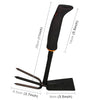 2 in 1 Cultivators Tool Gardening Planting Digging Non-slip Rubber Handle Iron Hoe Rake (Random Color Delivery), Hoe Rake
