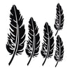 10 PCS Emblem Feather Car Stickers Waterproof Plastic Decal Sticker, Feather