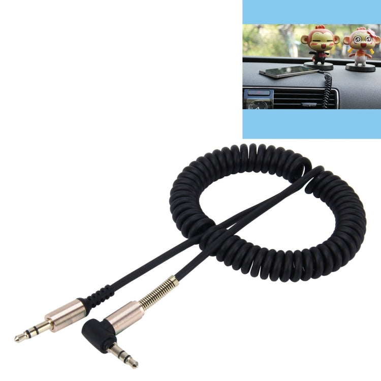 3.5mm 3-pole Male to Male Plug Audio AUX Retractable Coiled Cable