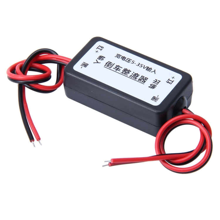 5-35V Car Auto Rear View Camera Voltage Signal Ballast Ripple Splash Screen Interferenc Power Filter, 5-35V