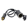 Car 15A 12-24V Multi-functional European Standard Connector Cigarette Lighter for BMW / Motorcycles with 30cm Power Cable, 15A 12-24V Length: 30 cm