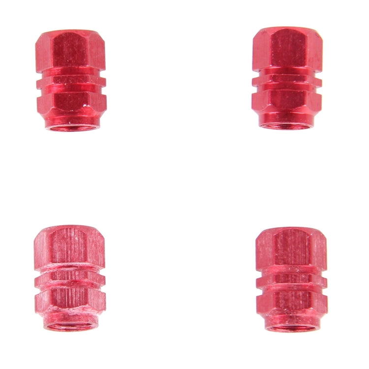 4PCS SA Metal Plated Hexagon Shape Universal Tire Valve Stem Cap, Hexagon Shape