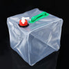 10L Outdoor Transparent PVC Foldable Water Bag Container with ON/OFF Switch, 10L with ON/OFF Switch
