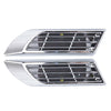 2 PCS Car Body Side Solar Decorative Colorful Strobe Warning Outlet Light, Colorful Strobe Warning Light