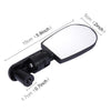 2 PCS Mini Universal Adjustable Rear View Mirror Rear Reflector for Bicycle / Mountain Bike, Bicycle Mirror Rear