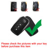 Electroplating TPU Single-shell Car Key Case with Key Ring for TOYOTA HIGHLANDER / CROWN / PRADO / VIOS / CAMRY / COROLLA, Black