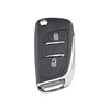For PEUGEOT Car Keys Replacement 2 Buttons Car Key Case with Grooved and Holder, 2 Buttons with Grooved