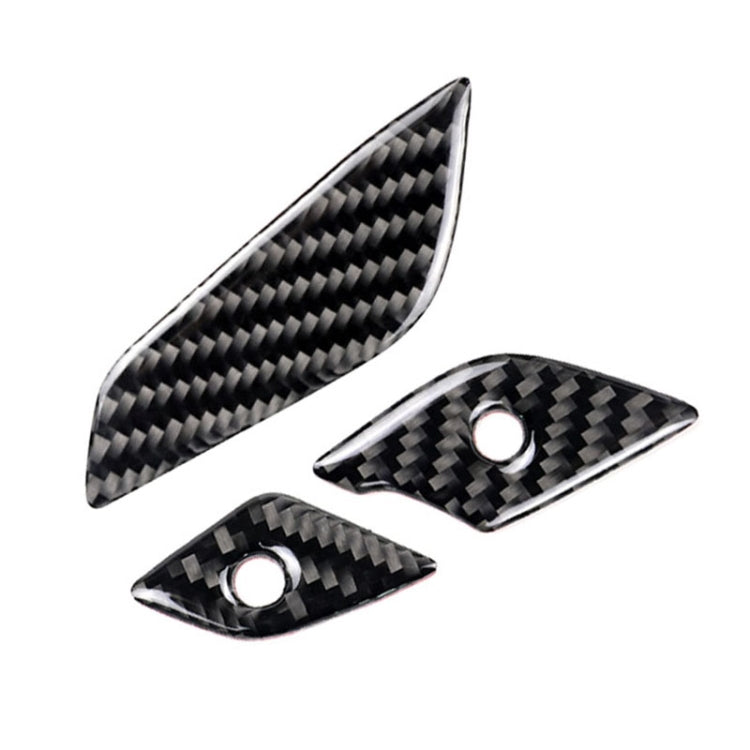 Car Carbon Fiber Steering Wheel Button Decorative Sticker for Cadillac XT5 2016-2017, Steering Wheel Button