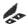 Car Carbon Fiber Steering Wheel Button Decorative Sticker for Cadillac XT5 2016-2017, Steering Wheel Button