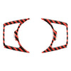 2 in 1 Car Carbon Fiber Headlight Switch Button Frame Decorative Sticker for Ford Mustang 2015-2020, Headlight Switch Button