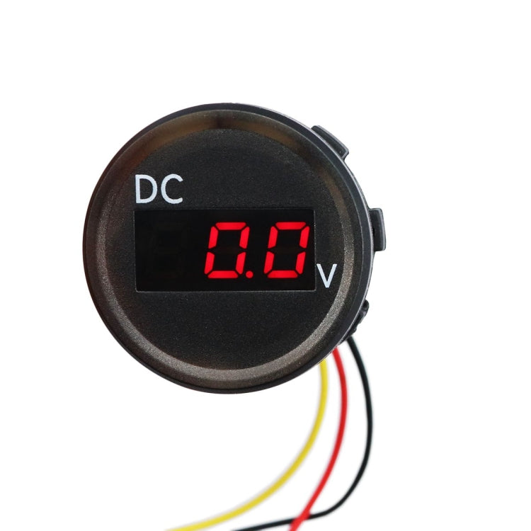 B3612 DC 0-100V IP67 Universal Car / RV / Boat Modified Digital Voltmeter with Cable, Cable Length: 18cm, B3612 Voltmeter