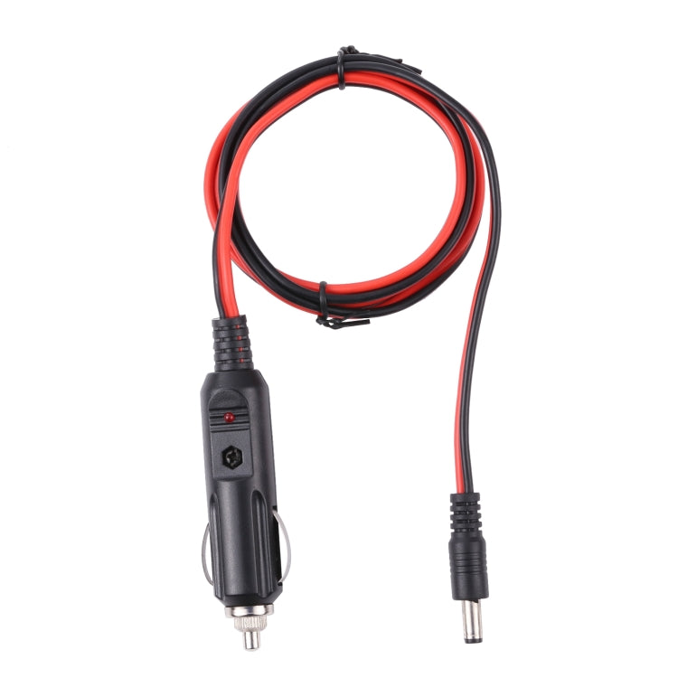 12V/24V 5.5x2.1mm DC Power Supply Adapter Plug Coiled Cable Car Charger, Length: 1m, 12V/24V Length: 1m
