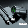 IVON CC38 2.4A Dual USB Car Charger + 1m USB to Micro USB Fast Charge Data Cable Set, Micro USB