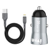 IVON CC39 18W 3.1A QC 3.0 USB Car Charger + 1m USB to 8 Pin Fast Charge Data Cable Set, 8 Pin