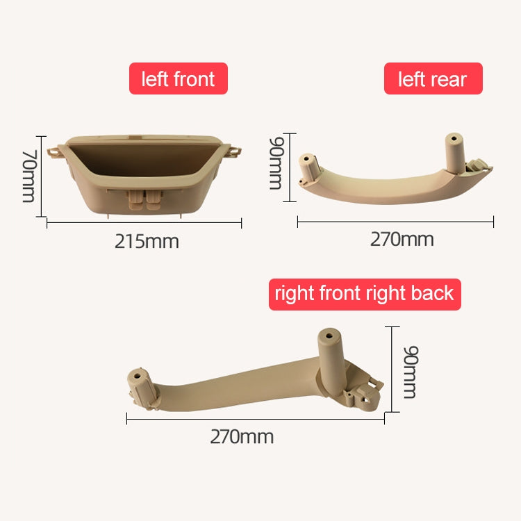 Car Rear Right Inside Doors Handle Pull Trim Cover 5141 7394 519-1 for BMW X3 X4, Left Driving, Rear Right Inside (Black), Rear Right Inside (Beige)