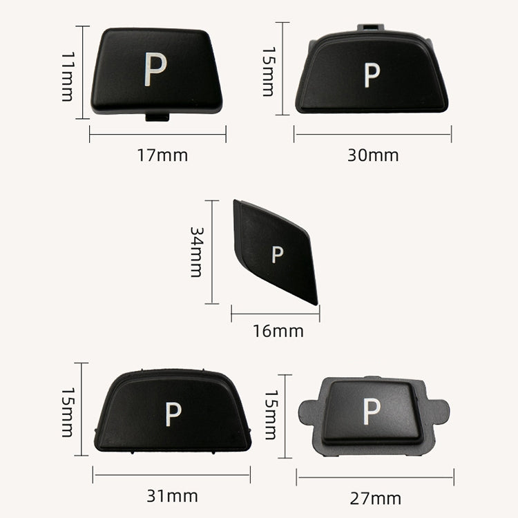 Car Gear Lever Auto Parking Button Letter P Cap for BMW X5 X6 2007-2013, Left Driving, For BMW X5 X6 2007-2013 (Black), For BMW X5 X6 2007-2013 (Blue), For BMW X5 X6 2007-2013 (Red)
